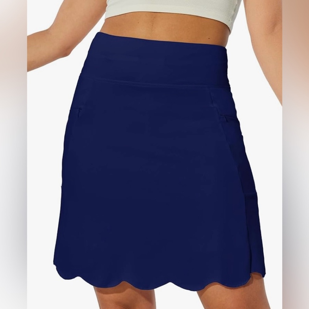 Counterparts scalloped hem Navy Blue Women's Skort